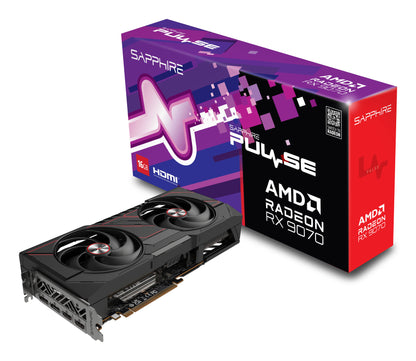 Tarjeta de Video Sapphire Pulse Radeon RX 9070 Gaming 16GB Dual Fan GDDR6 256-bit PCIe 5.0 HDMI DP