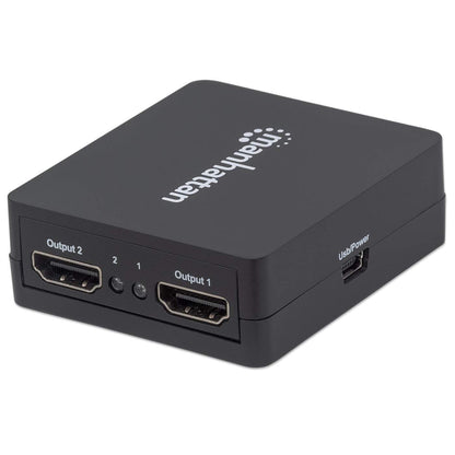 Video Splitter Manhattan HDMI 2 Puertos 1080p Alimentado por USB Color Negro
