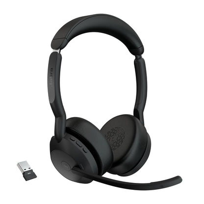 Jabra Evolve2 55 Auriculares Inalámbrico Diadema Oficina/Centro de llamadas USB Tipo C Bluetooth Base de carga