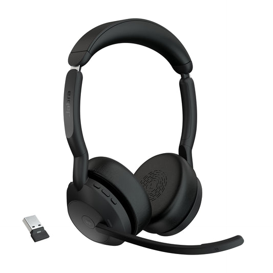 Jabra Evolve2 55 Auriculares Inalámbrico Diadema Oficina/Centro de llamadas USB Tipo C Bluetooth Base de carga