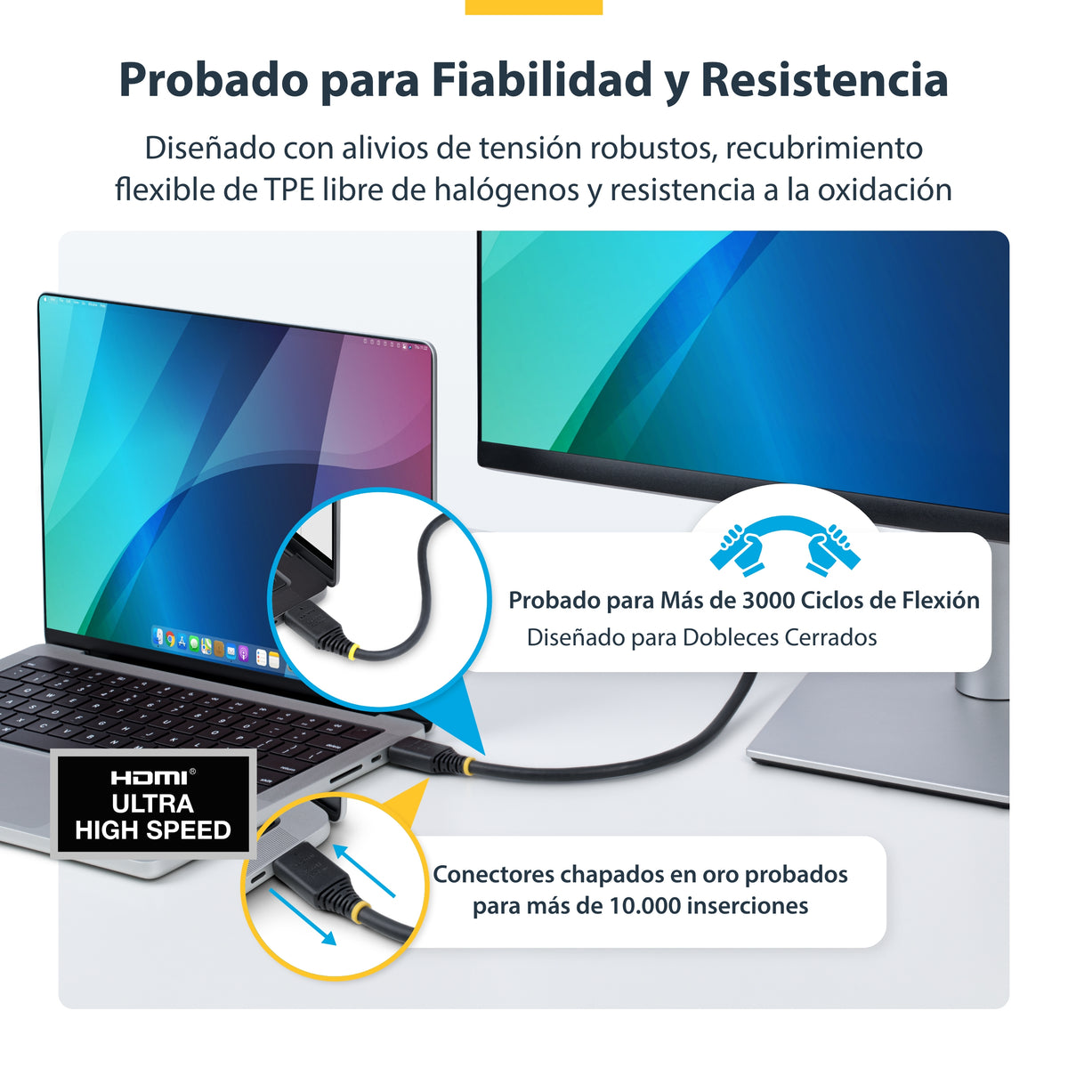 StarTech.com HDMI21-CBL-8K60-3M cable HDMI HDMI Tipo A (Estándar) Negro