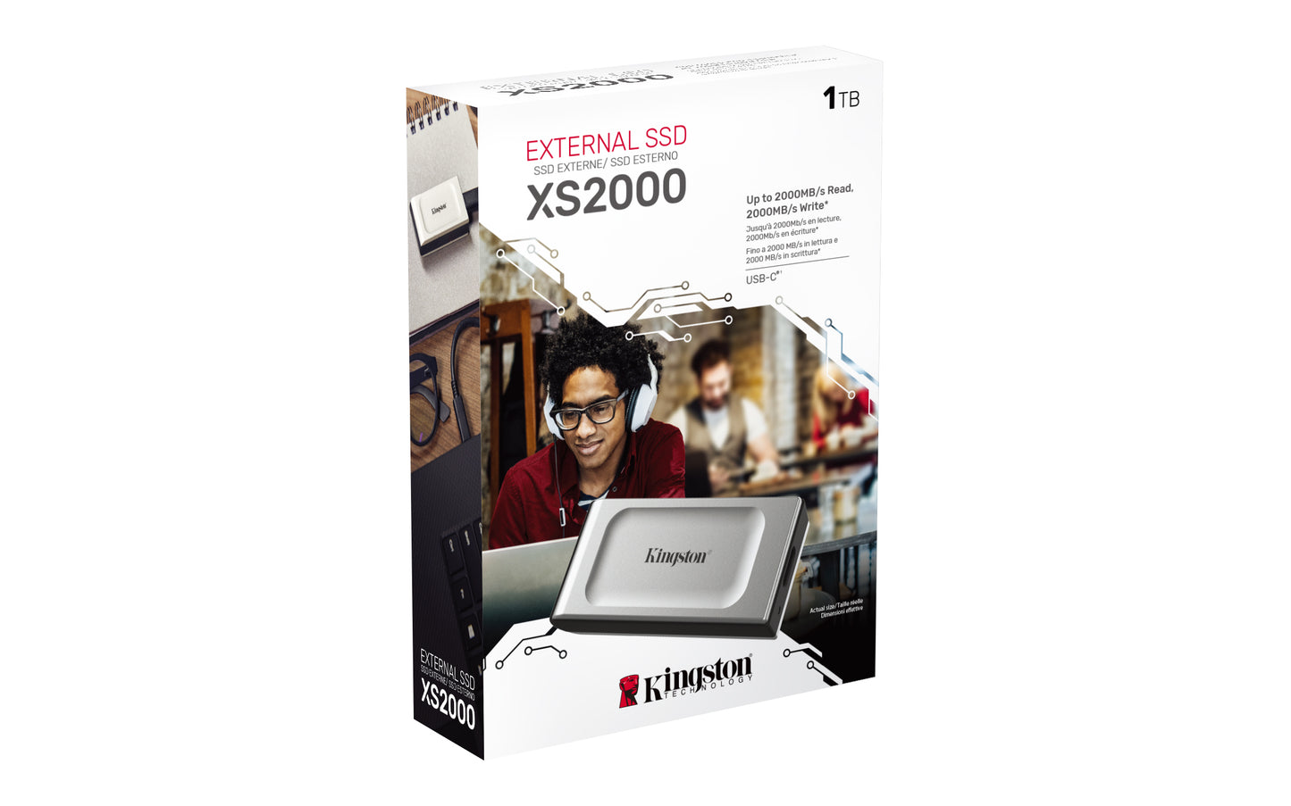 Unidad de Estado Sólido SSD Kingston XS2000 Externo 1000GB USB-C