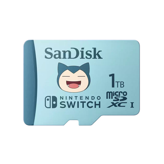 Memoria SanDisk Pokemon Snorlax MicroSDXC UHS-I de 1TB para Nintendo Switch Color Azul