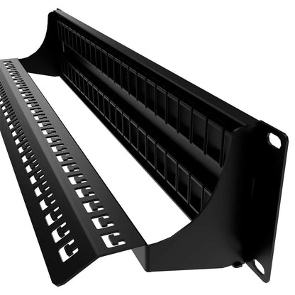Panel de Conexión Red Nexxt Solutions para Rack de 78 Puertos Keystone Jack RJ45 Esmalte Negro