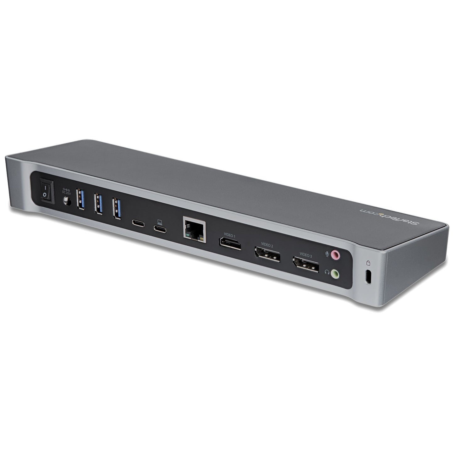 StarTech.com DK30CH2DEP base para laptop o replicador de puertos Alámbrico USB 3.2 Gen 1 (3.1 Gen 1) Type-C Negro, Plata