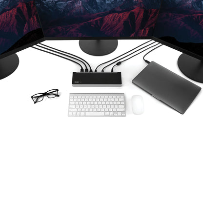 StarTech.com DK30CH2DEP base para laptop o replicador de puertos Alámbrico USB 3.2 Gen 1 (3.1 Gen 1) Type-C Negro, Plata