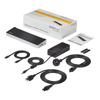 StarTech.com DK30CH2DEP base para laptop o replicador de puertos Alámbrico USB 3.2 Gen 1 (3.1 Gen 1) Type-C Negro, Plata