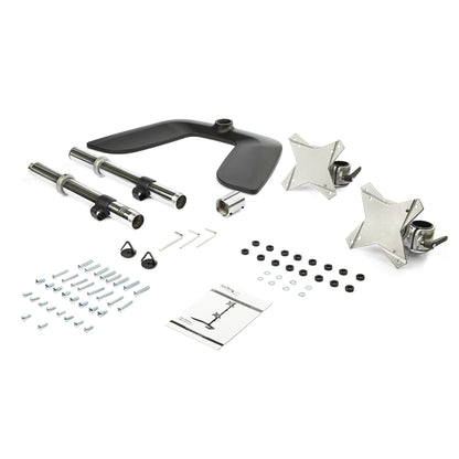 StarTech.com ARMDUOVS soporte para pantalla plana 68.6 cm (27") Escritorio Negro, Plata