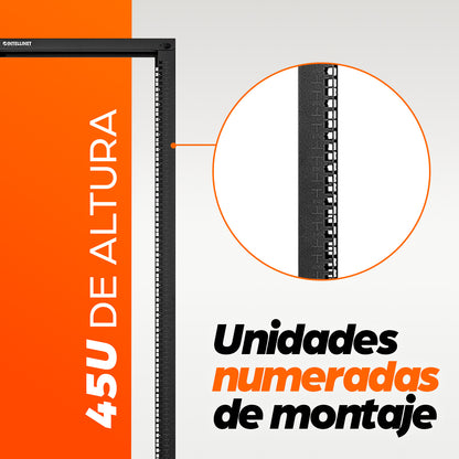 Intellinet 715997 armario rack 45U Rack o bastidor independiente Negro