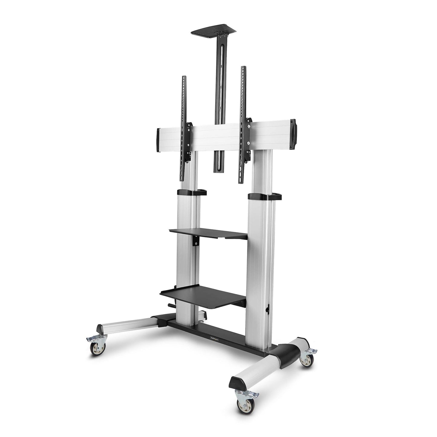 StarTech.com 1110C-MOBILE-TV-CART soporte para TV 2.54 m (100") Negro, Plata