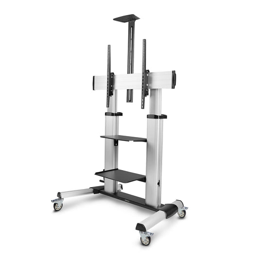 StarTech.com 1110C-MOBILE-TV-CART soporte para TV 2.54 m (100") Negro, Plata