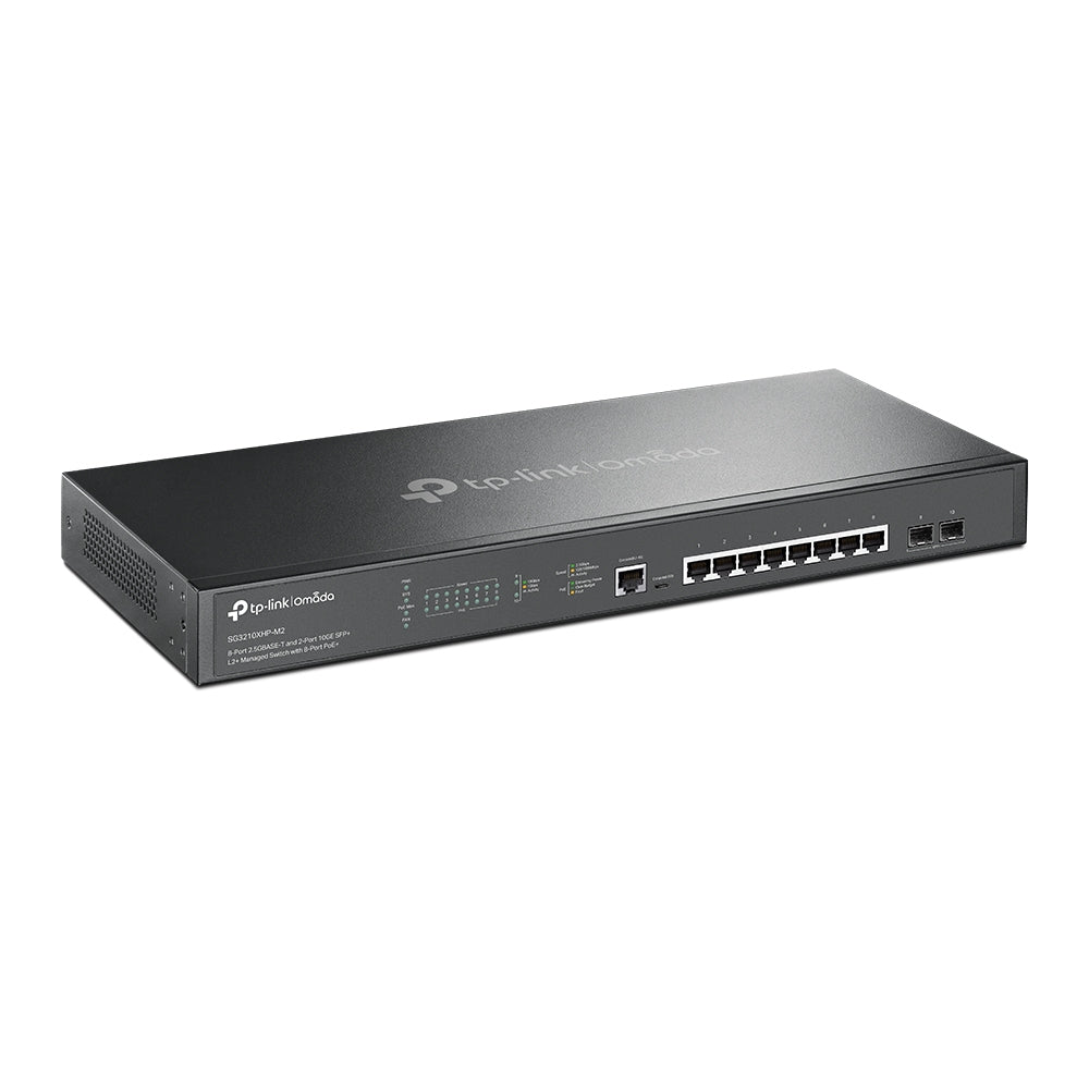 TP-Link Omada SG3210XHP-M2 dispositivo de redes Gestionado L2+ 2.5G Ethernet (100/1000/2500) Energía sobre Ethernet (PoE) 1U Negro