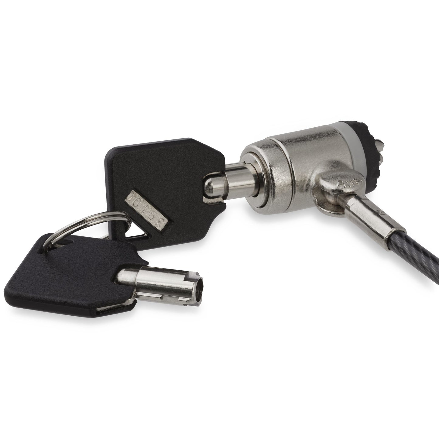 StarTech.com LTLOCKKEY cable antirrobo Negro, Plata 2 m