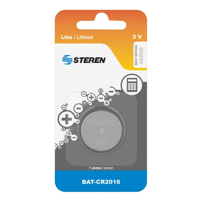 Pila de Litio Steren Tipo Botón 3Vcc 55mAh Uso equipo fotográfico
