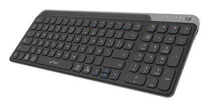 Acteck Inspire Trek TI747 teclado Universal RF inalámbrico + bluetooth QWERTY Español Negro, Gris