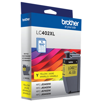 Brother LC402XLYS cartucho de tinta 1 pieza(s) Original Alto rendimiento (XL) Amarillo