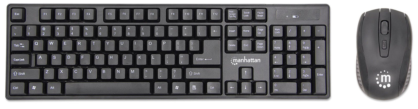 Manhattan 178990 teclado Ratón incluido Universal RF inalámbrico Negro