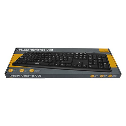 Teclado Perfect Choice Básico Alámbrico USB Color Negro
