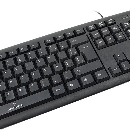 Perfect Choice PC-201038 teclado Hogar USB QWERTY Inglés Negro