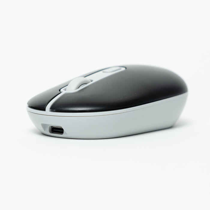 MOUSE RECARGABLE PERFECT CHOICE  2.4GHZ+BT CLIC SILENCIOSO COLORI - NEGRO