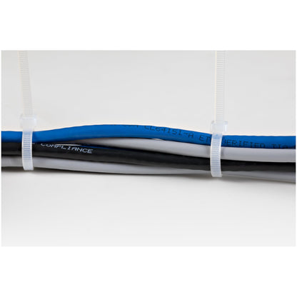 StarTech.com CBMZT10N sujeción para cable Abrazadera de cable liberable Nylon, Plástico Blanco 100 pieza(s)