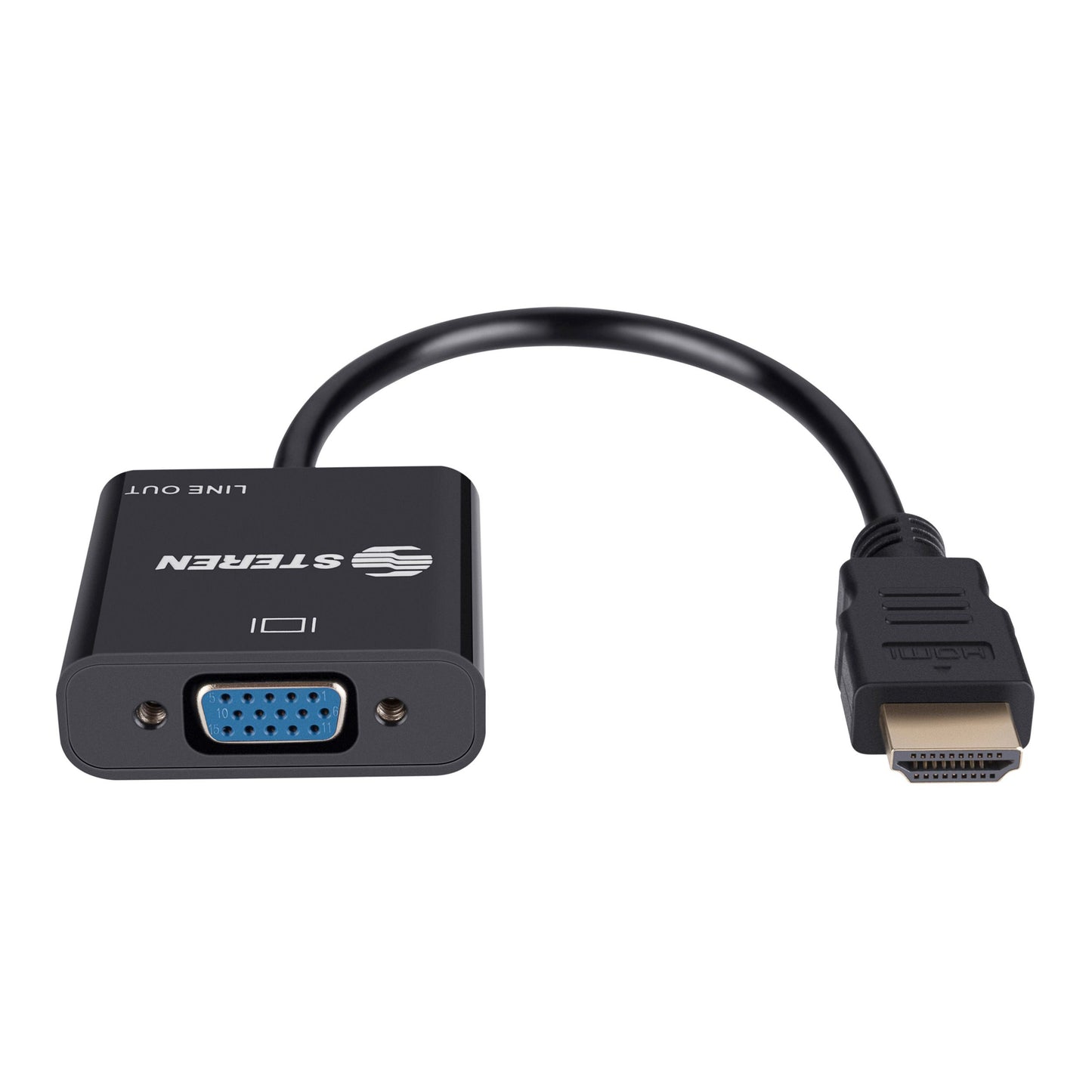 Convertidor Steren HDMI a VGA Audio-Video Color Negro