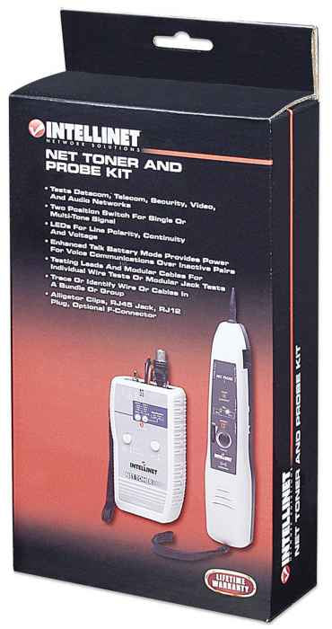 Generador Tonos Intellinet LED Probador Cables