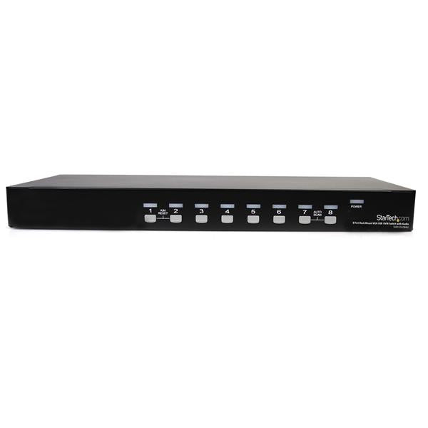StarTech.com SV831DUSBAU interruptor KVM Montaje en rack Negro