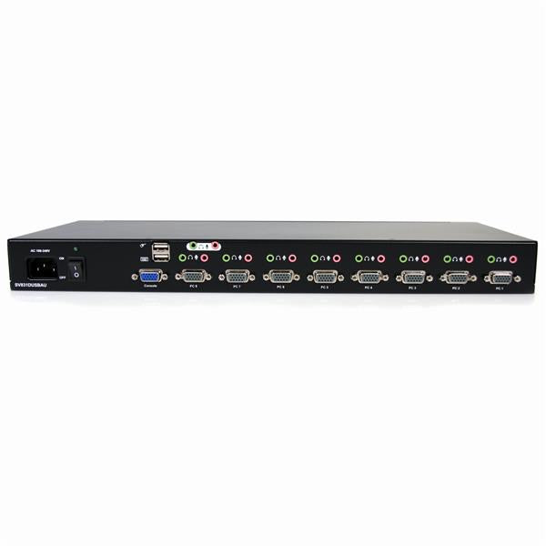 StarTech.com SV831DUSBAU interruptor KVM Montaje en rack Negro