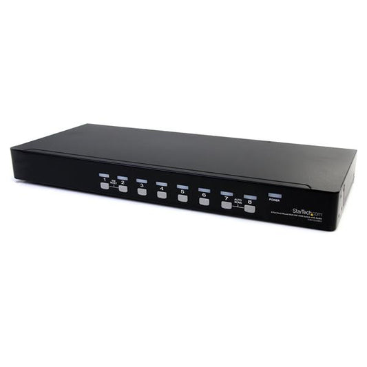 StarTech.com SV831DUSBAU interruptor KVM Montaje en rack Negro