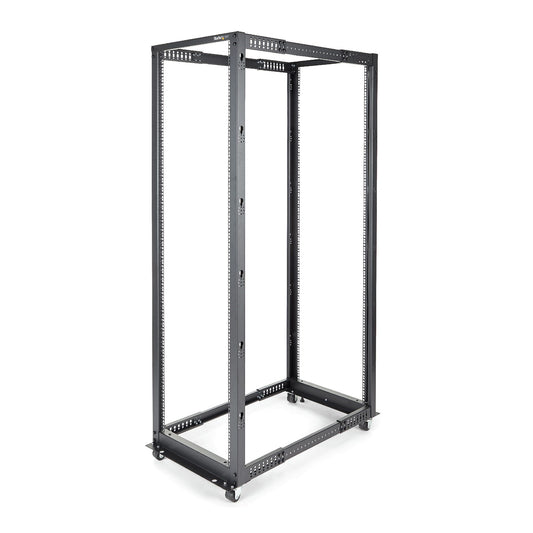 StarTech.com 4POSTRACK42 armario rack Rack o bastidor independiente Negro