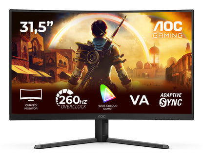 AOC G4 C32G42ZE monitor de computadora 80 cm (31.5") 1920 x 1080 Pixeles Full HD LED Negro, Rojo