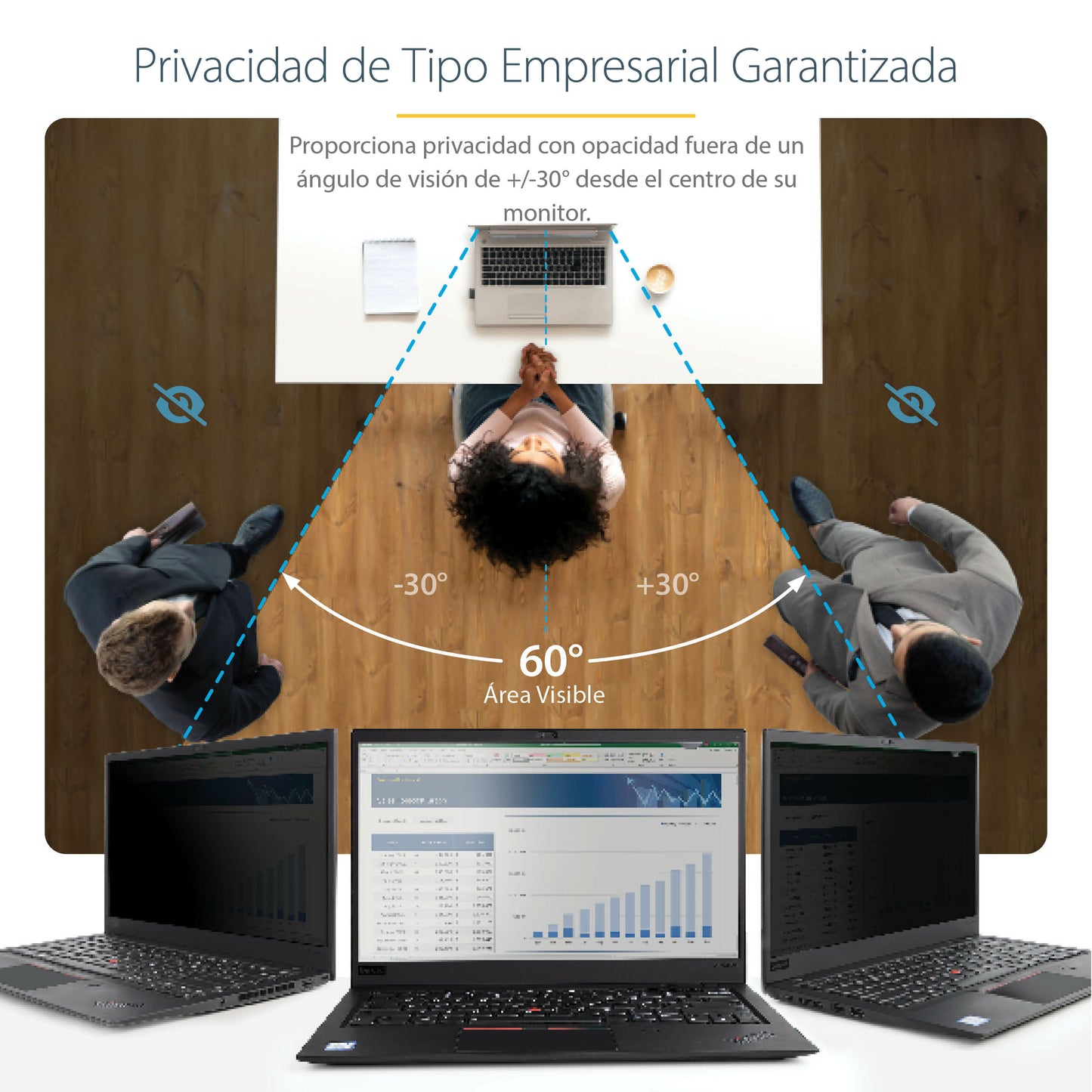 StarTech.com 14M21-PRIVACY-SCREEN filtro para monitor 35.6 cm (14") Computadora portátil Filtro de privacidad para pantallas sin marco