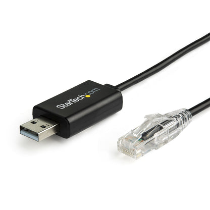 StarTech.com ICUSBROLLOVR cambiadores de género de cables RJ-45 USB 2.0 Type-A Negro