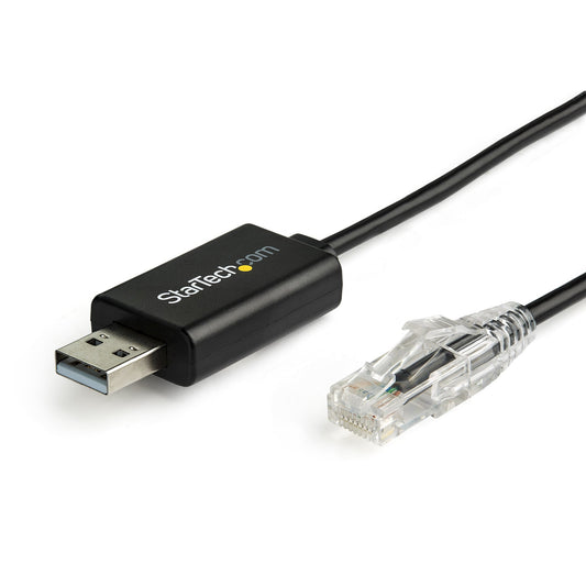 StarTech.com ICUSBROLLOVR cambiadores de género de cables RJ-45 USB 2.0 Type-A Negro