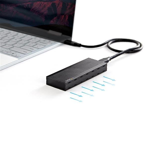 StarTech.com M2E1BMU31C caja para disco duro externo Carcasa para SSD Negro