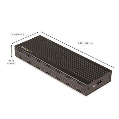 StarTech.com M2E1BMU31C caja para disco duro externo Carcasa para SSD Negro