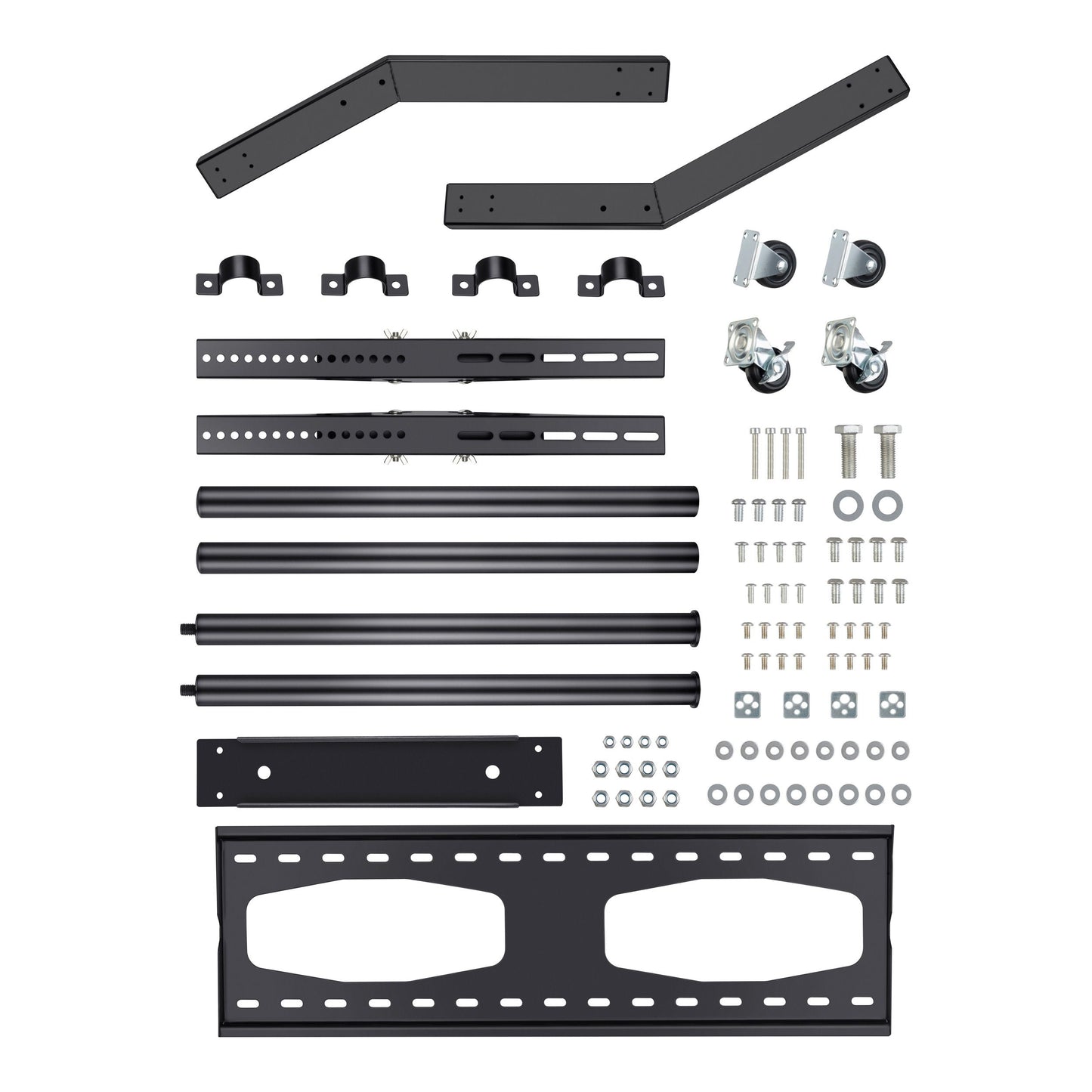 Soporte Steren Móvil para TV 19" a 83" Con Repisa Soporta Hasta 60kg Color Negro