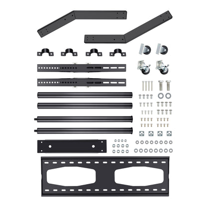 Soporte Steren Móvil para TV 19" a 83" Con Repisa Soporta Hasta 60kg Color Negro