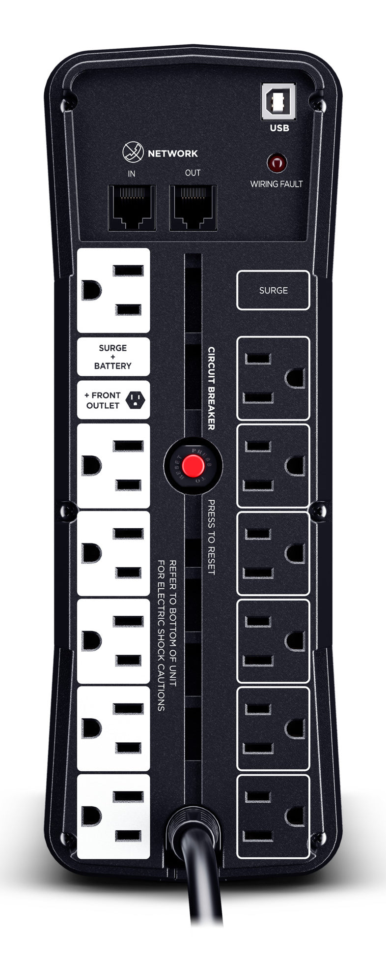 UPS CyberPower GX150C2 1500VA 1000W 120V PFC Activo RGB Panel LCD USB-Cx2