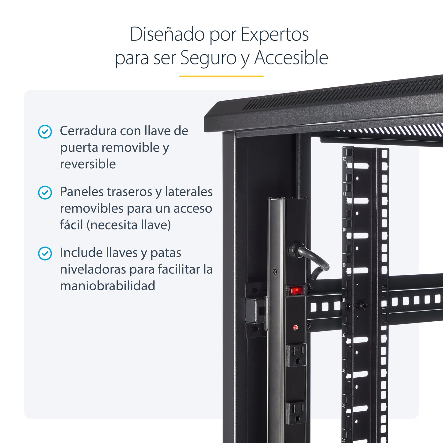 StarTech.com RK4236BKB armario rack Rack o bastidor independiente Negro