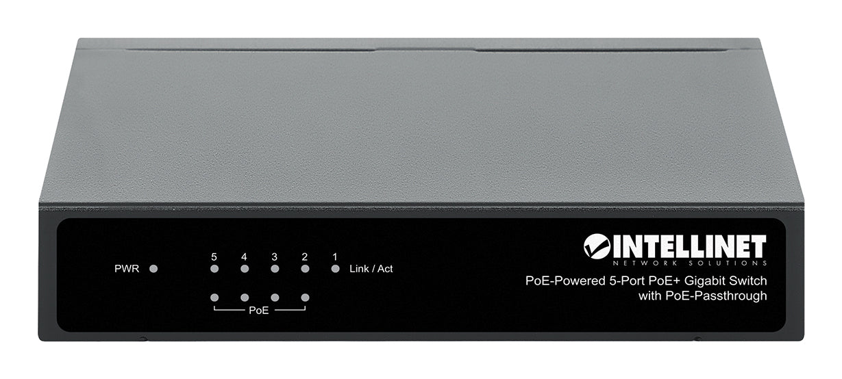 Intellinet PoE-Powered 5x Gigabit Gigabit Ethernet (10/100/1000) Energía sobre Ethernet (PoE) Negro