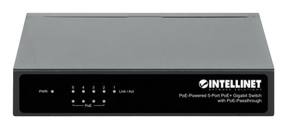 Intellinet PoE-Powered 5x Gigabit Gigabit Ethernet (10/100/1000) Energía sobre Ethernet (PoE) Negro
