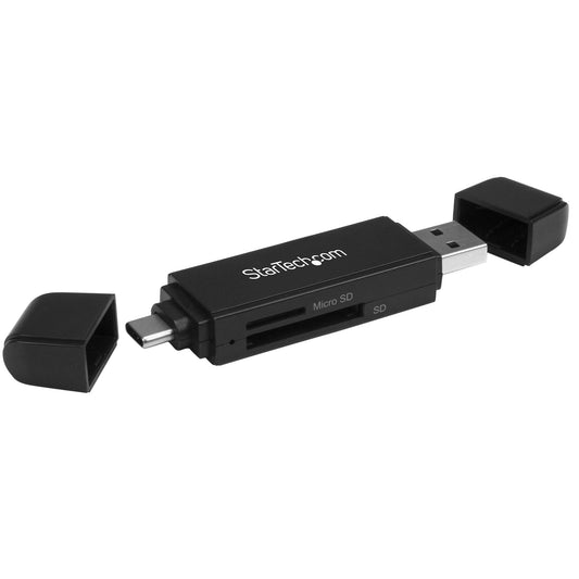 StarTech.com SDMSDRWU3AC lector de tarjeta USB 3.2 Gen 1 (3.1 Gen 1) Type-A/Type-C Negro