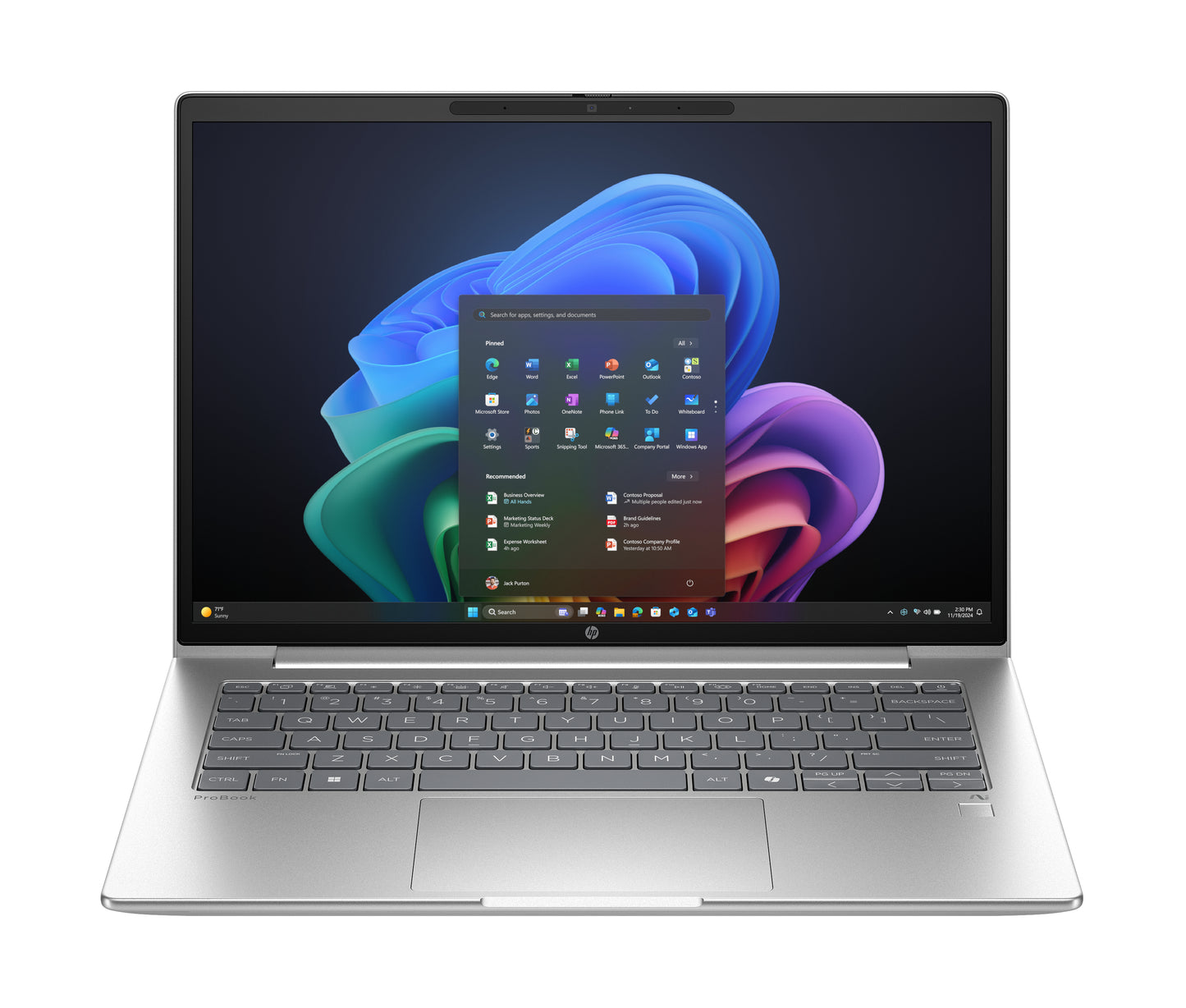 HP ProBook 4 G1q Next Gen AI Copilot+ PC Snapdragon X1-26-100 Computadora portátil 35.6 cm (14") WUXGA 16 GB LPDDR5x-SDRAM 512 GB SSD Wi-Fi 6E (802.11ax) Windows 11 Pro Plata