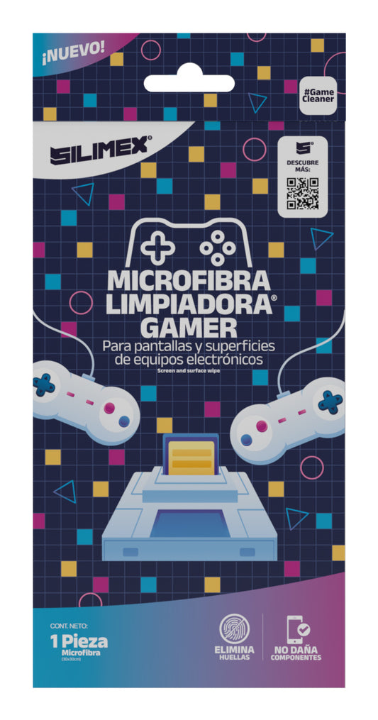 Paño De Microfibra Gamer Silimex 30x30 Limpieza De Equipos Electrónicos 1 pza