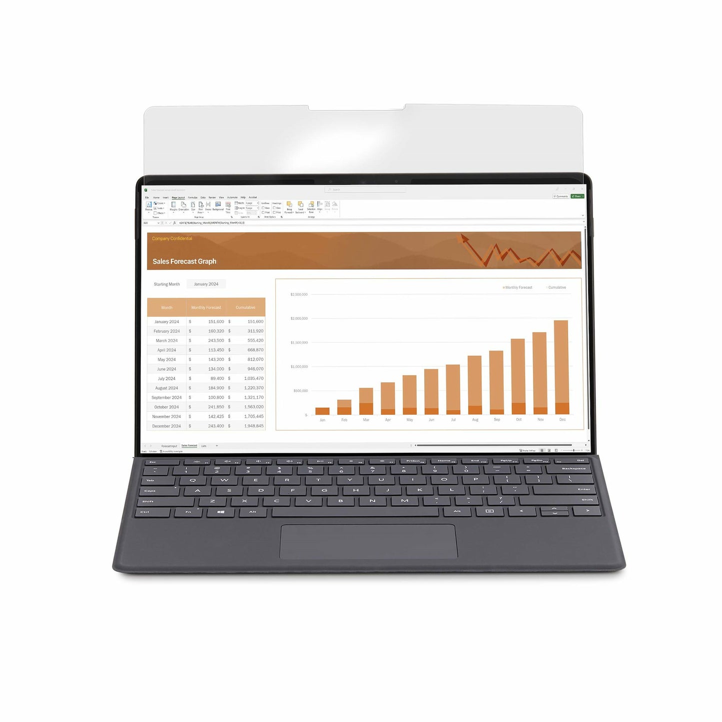 StarTech.com 124SL-PRIVACY-SCREEN filtro para monitor 31.5 cm (12.4") Tableta Filtro de privacidad para pantallas sin marco