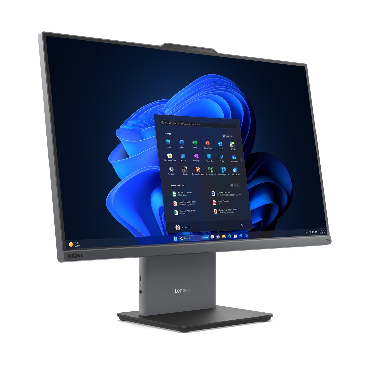 Lenovo ThinkCentre neo 55a 24 Gen 6 60.5 cm (23.8") 1920 x 1080 Pixeles PC todo en uno 16 GB DDR5-SDRAM 1 TB SSD Windows 11 Pro Wi-Fi 6 (802.11ax) Gris