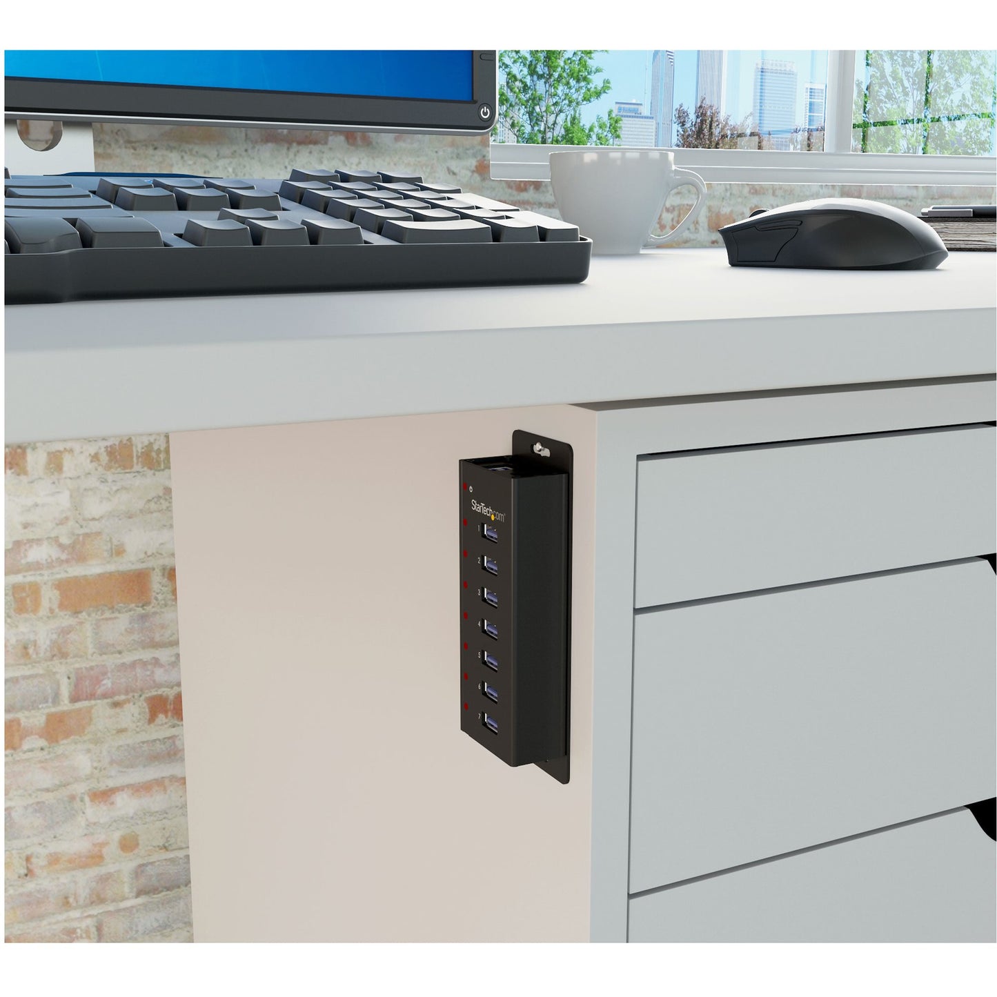 StarTech.com ST7300U3M nodo concentrador USB 3.2 Gen 1 (3.1 Gen 1) Type-B 5000 Mbit/s Negro