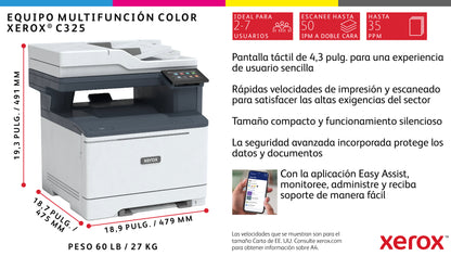 Xerox C325_DNI Impresora multifunción Laser A4 4800 x 4800 DPI 35 ppm Wifi